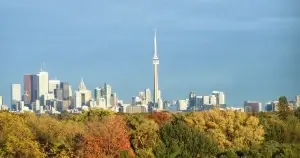 Toronto skyline from the west end High Park